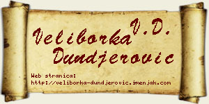 Veliborka Dunđerović vizit kartica